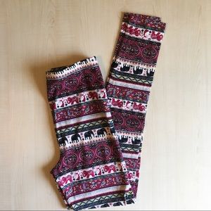 XXl Elephant High Waisted Elephant Print Leggings